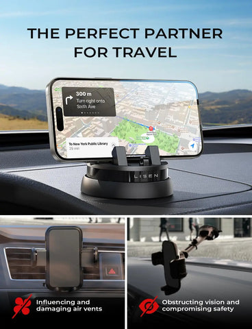 LISEN suporte magnético para celular para carro, suporte para ventilação de ar 360 °   Girevole para iPhone 15 14 16 Smartphone Samsung Xiaomi